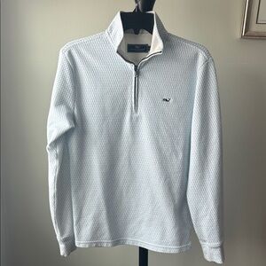 Vineyard Vines Men’s XS Sailboat print Quarter-Zip Sweater